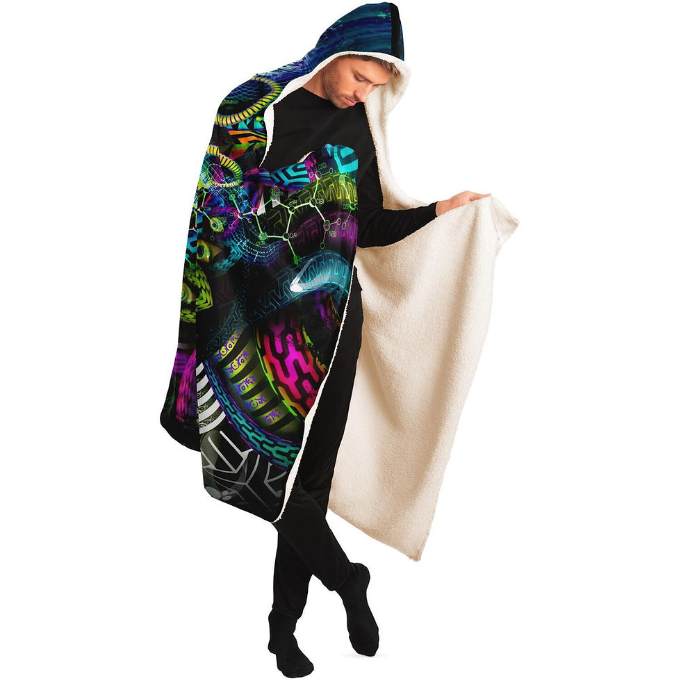 Thumbnail: Jungle Juice Hooded Blanket Sherpa