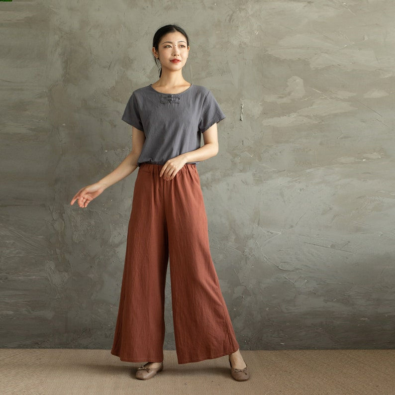 Thumbnail: Beautiful Elastic Waist Cotton Pants