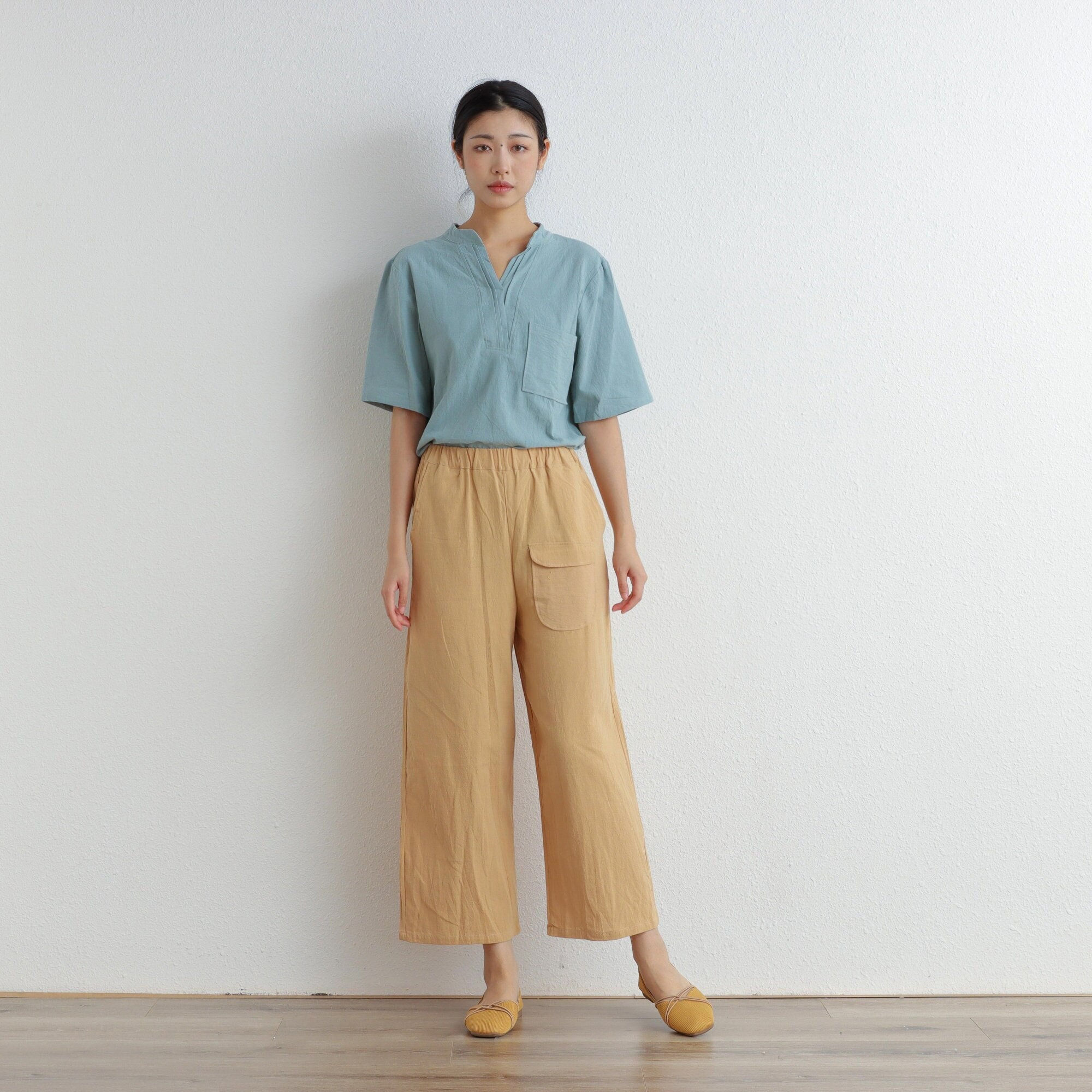 Women Elastic Waist Cotton dress