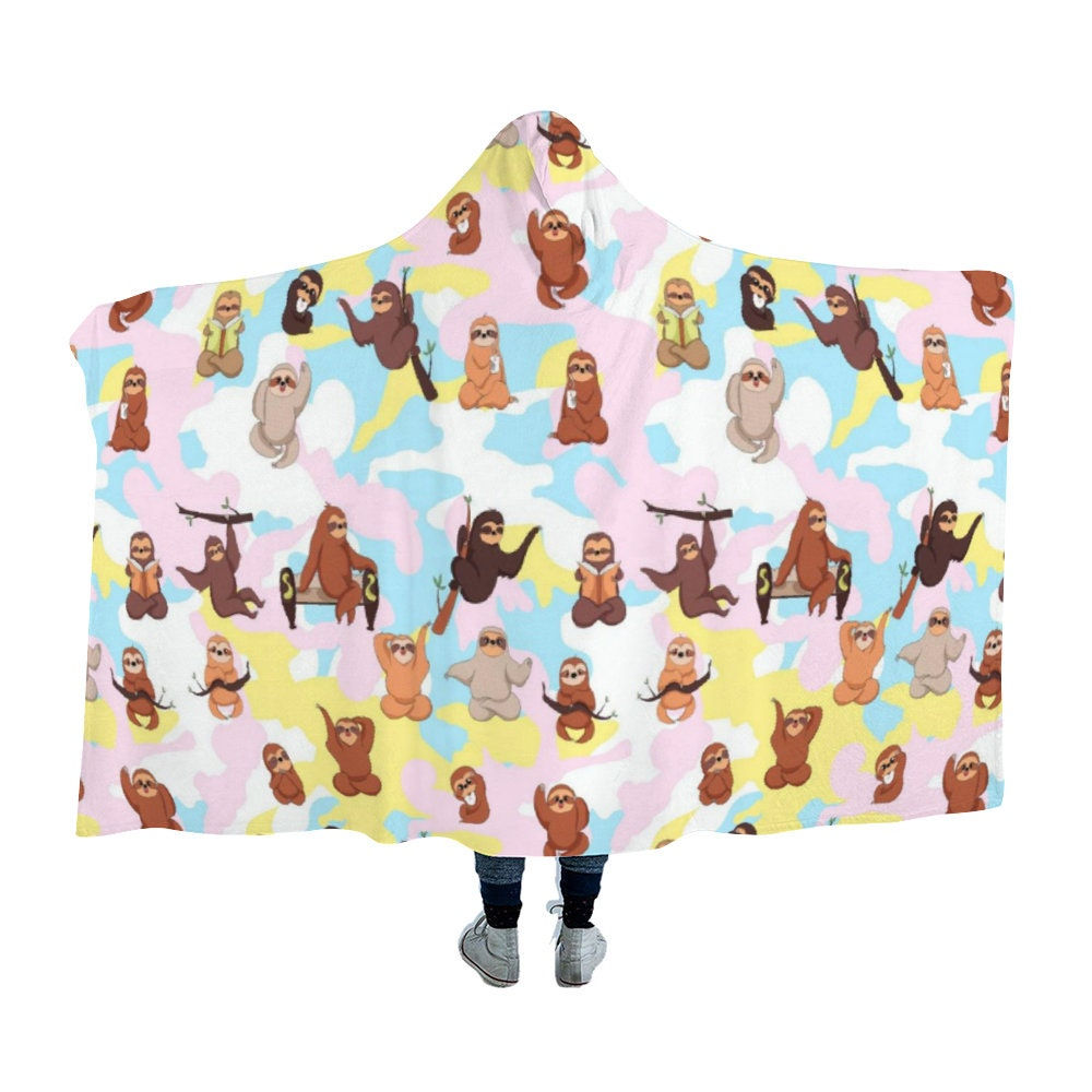 Sloth Hooded Blanket