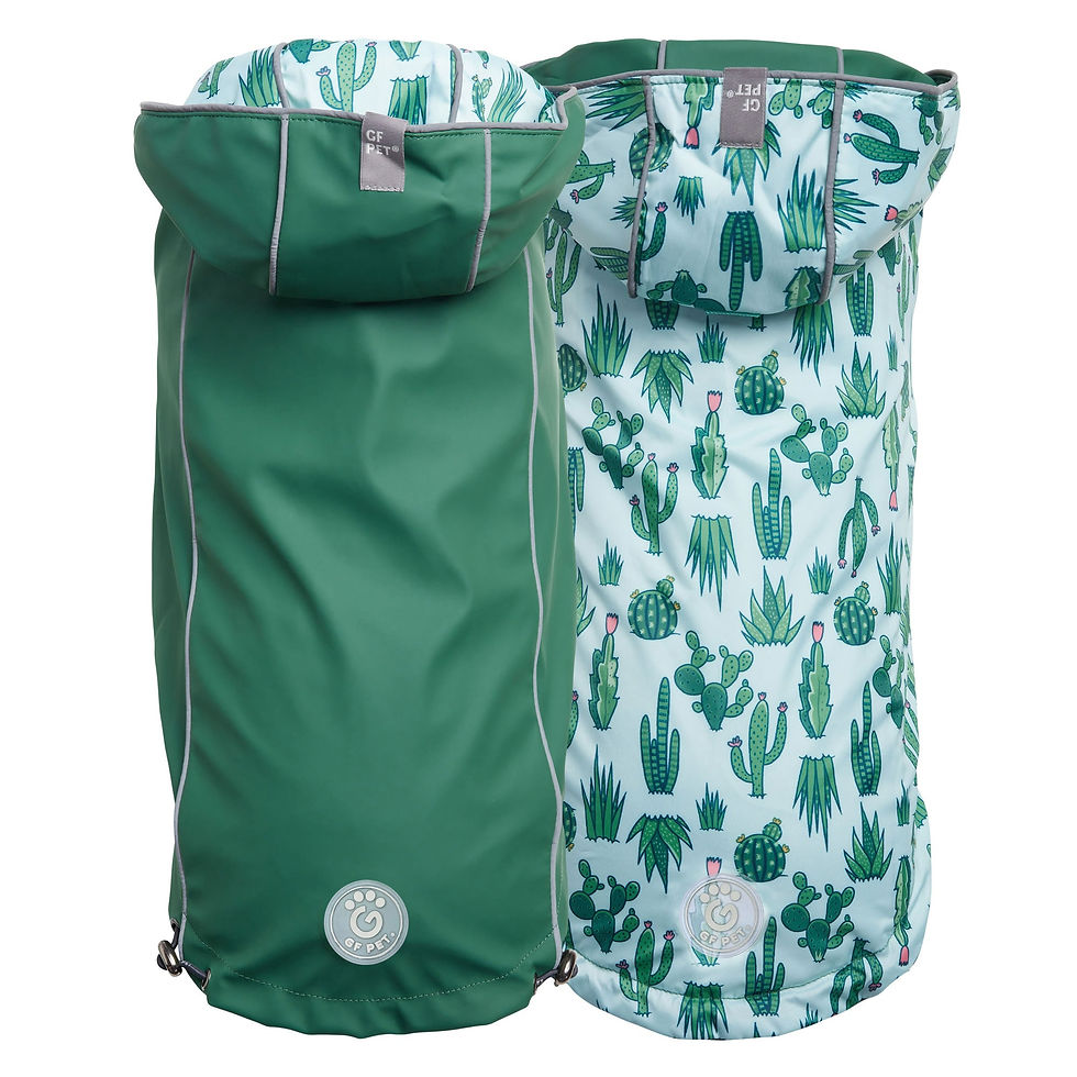 Thumbnail: Reversible Elasto-Fit Raincoat - Green/Green