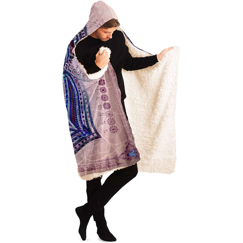 Thumbnail: Throat Chakra Hooded Blanket