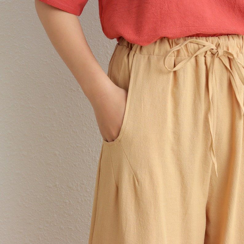 Thumbnail: Elasti cspring Waist Cotton Pants