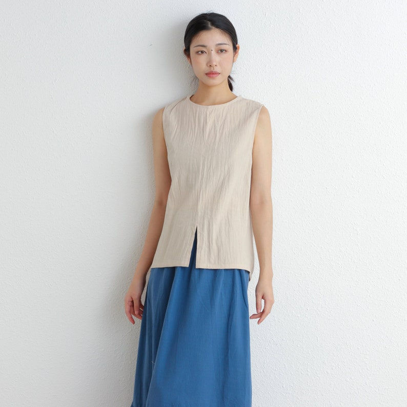 Thumbnail: Summer sleevesless Cotton Tops