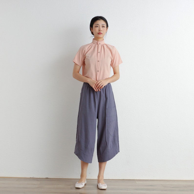 Linen Triangle Long Shorts