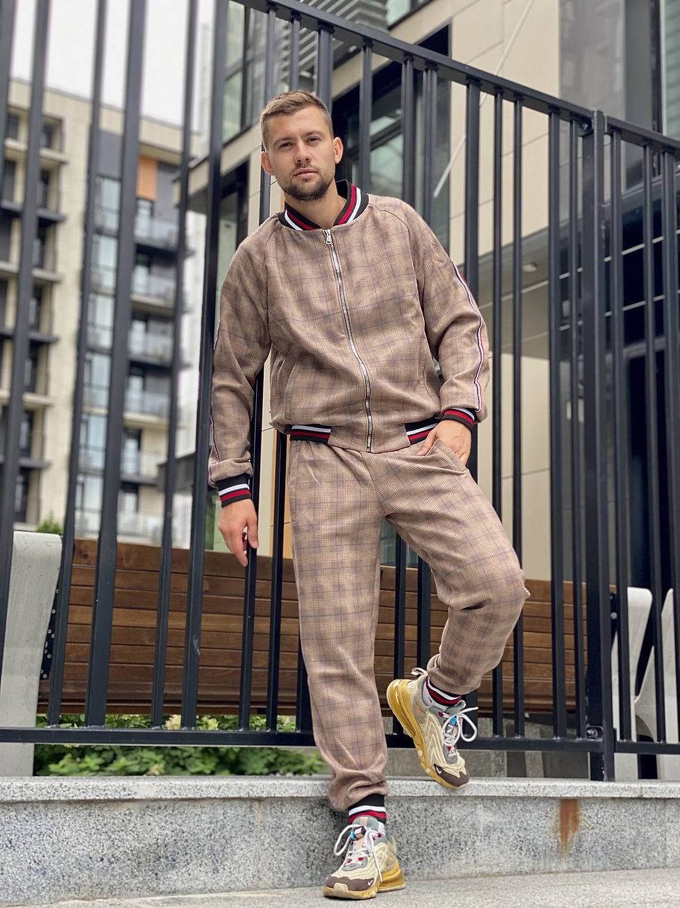 Thumbnail: Gentlemen Tartan Tracksuit Set