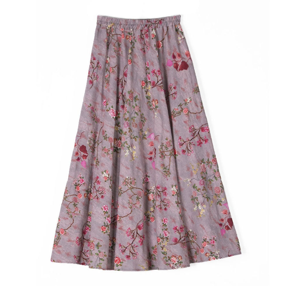 Thumbnail: Printed Floral Summer Cotton Skirts