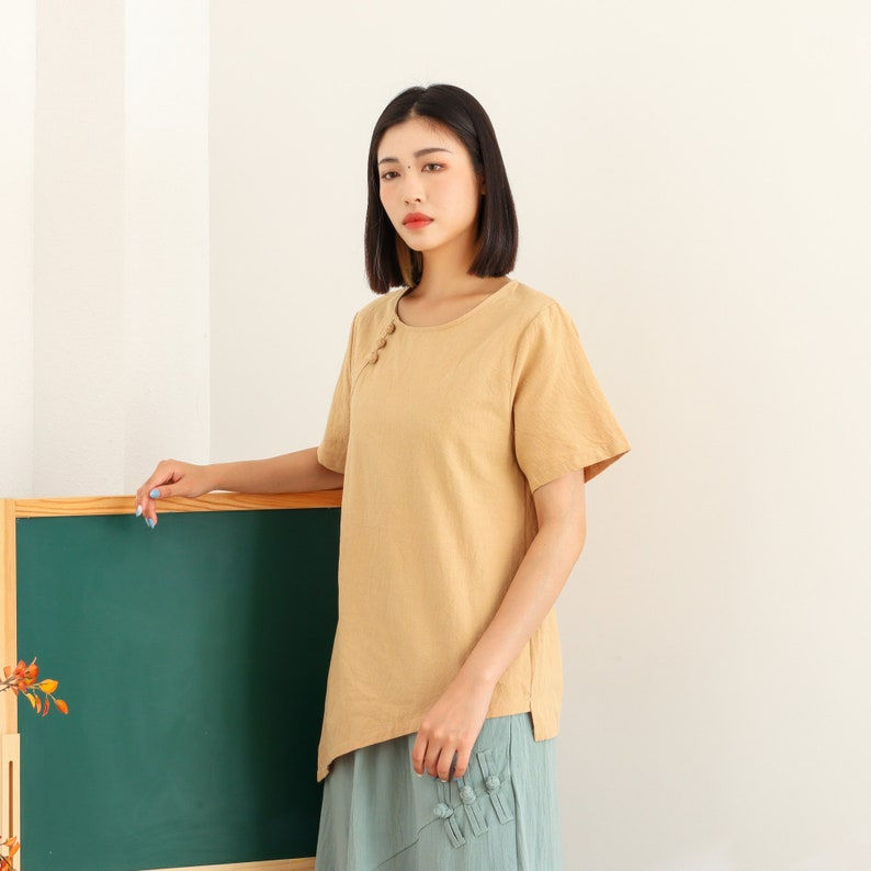 Thumbnail: Women's Summer Cotton Sleeves Tops