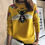 Thumbnail: Floral Embroidery Bee Animal Long Sleeve Pullover Jumper