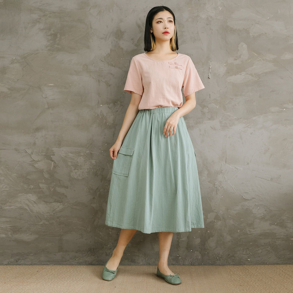 Thumbnail: Trendy Summer Cotton Skirt