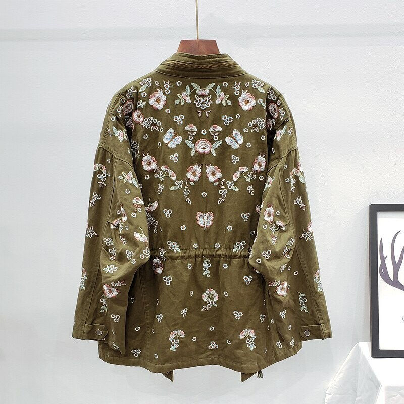 Thumbnail: Floral Butterfly Embroidered Jacket