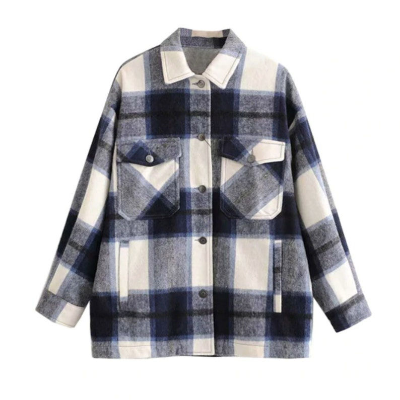Thumbnail: Vintage Oversized Plaid Jacket Coat