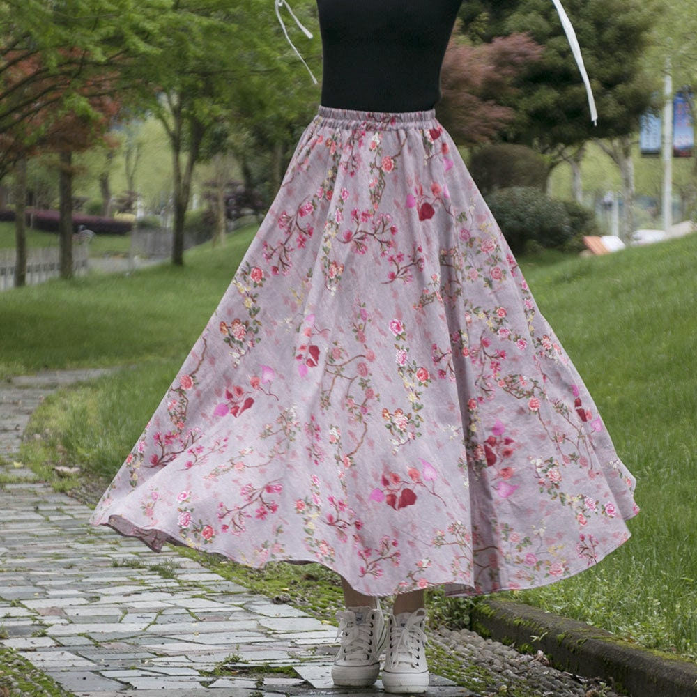 Printed Floral Summer Cotton Skirts