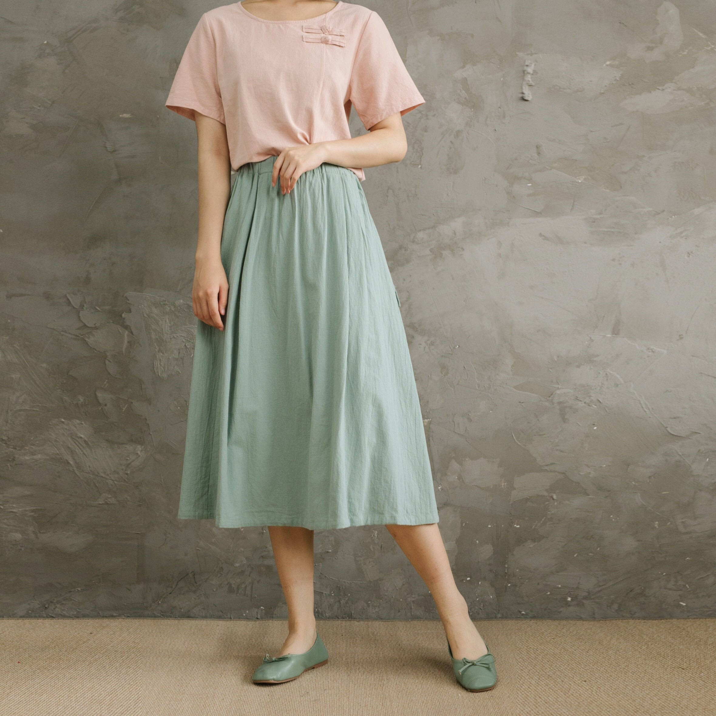 Trendy Summer Cotton Skirt
