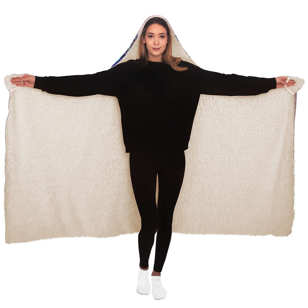 Thumbnail: Throat Chakra Hooded Blanket