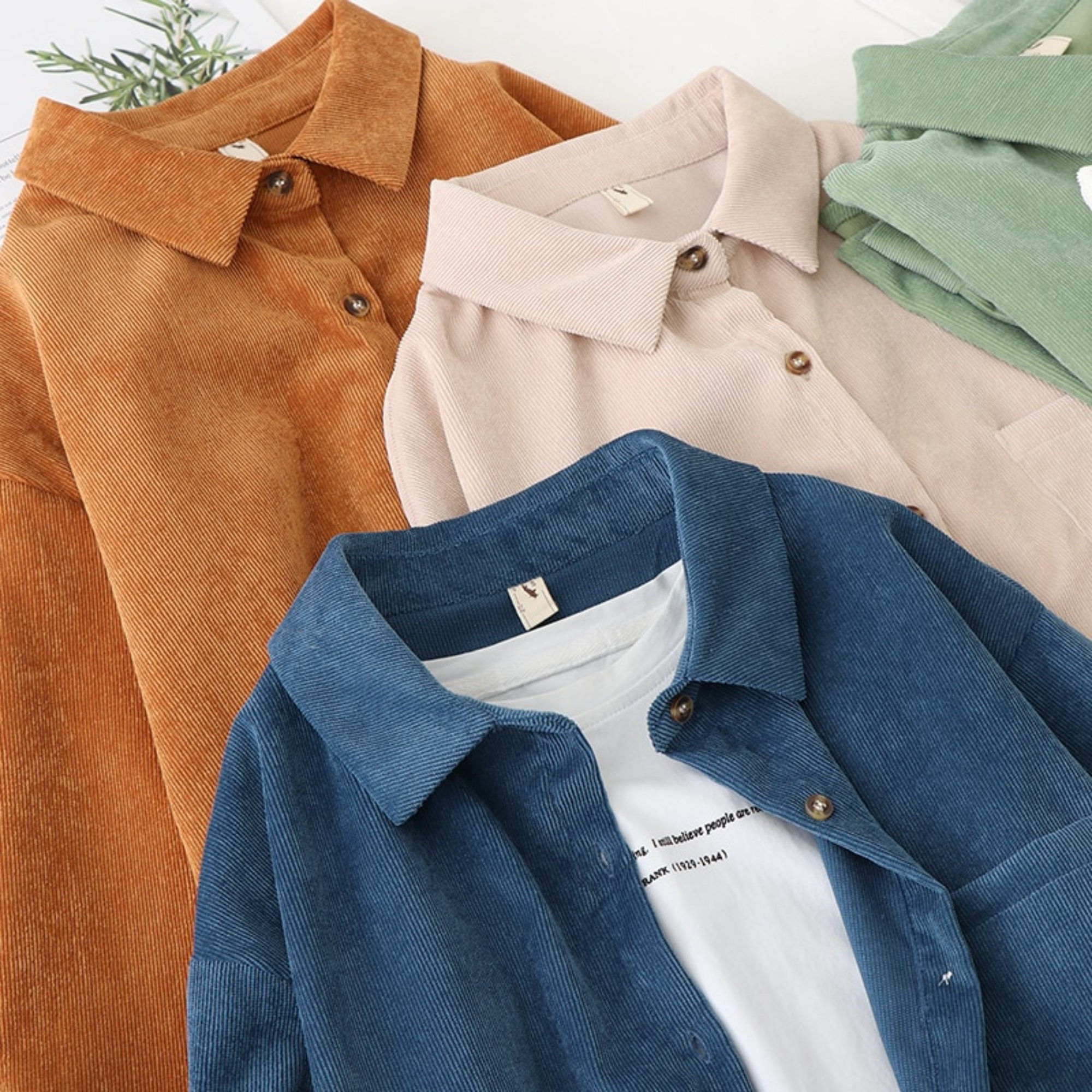 Corduroy Long Sleeve Casual Shirt 3 Colors