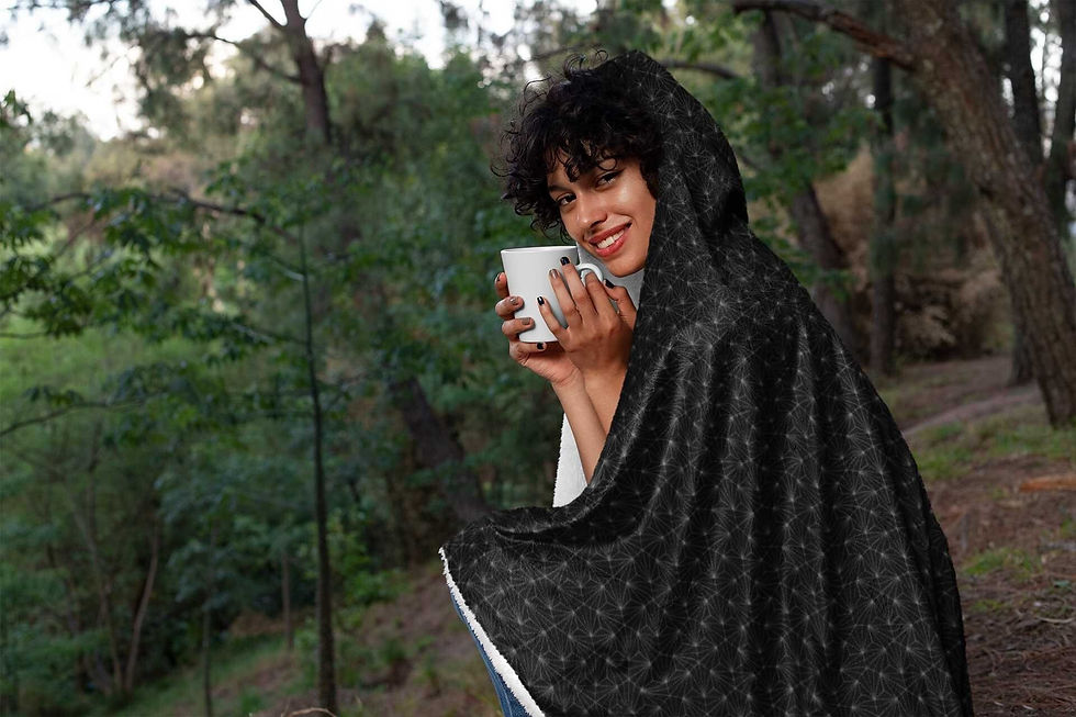 Thumbnail: Onyx Premium Hooded Blanket With Wrist Straps