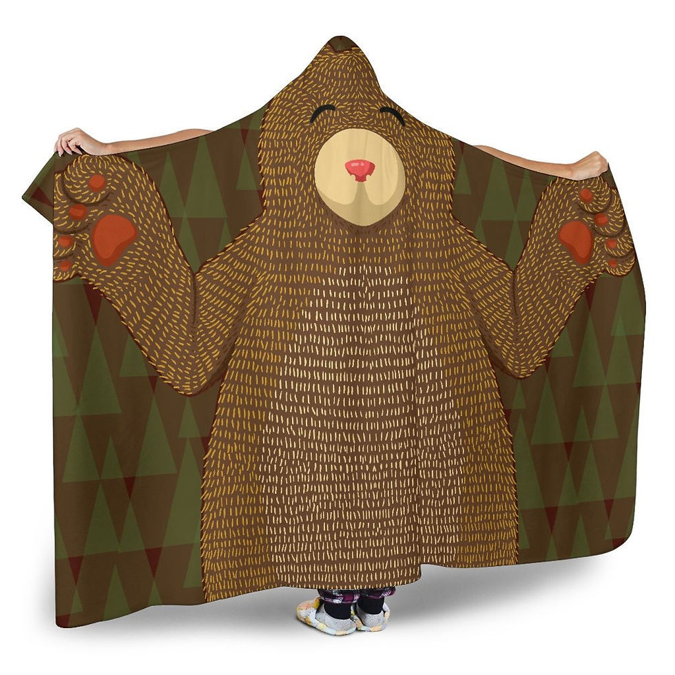 Thumbnail: Mountain Forest Bear Hooded Blanket