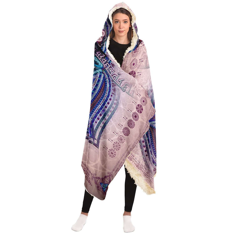 Thumbnail: Throat Chakra Hooded Blanket