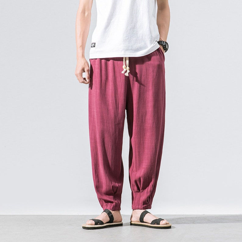 Thumbnail: Summer  linen pants for men