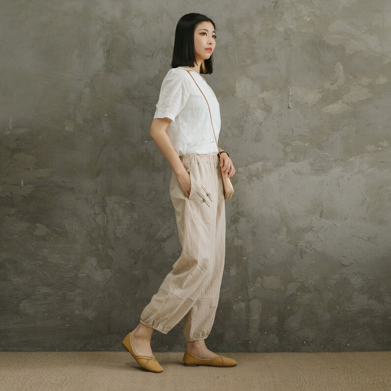 Linen Cargo Pants