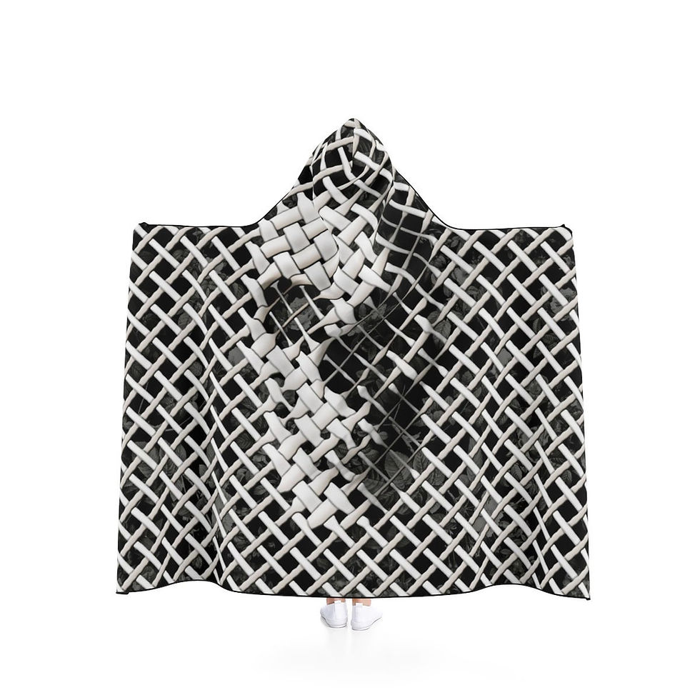 Wicker Skull Hooded Blanket Gift back