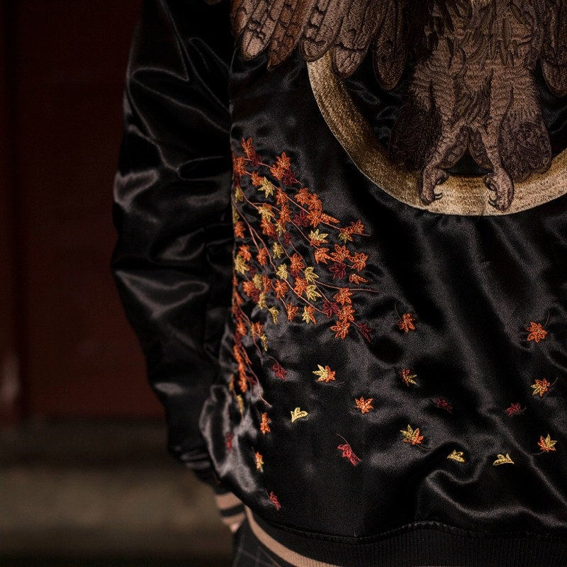 Thumbnail: Nighthawk Embroidered  Men's Reversible Jacket