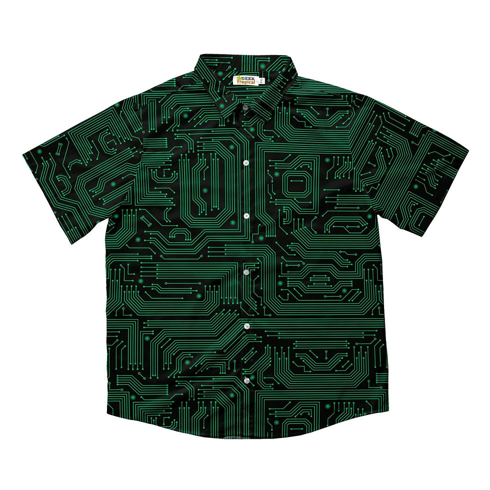 Thumbnail: Hawaiian Button Up Shirt Front Full