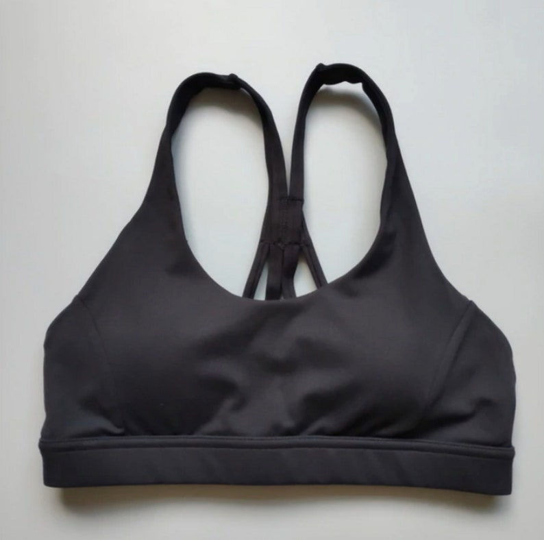 Thumbnail: Breathable Cross Back Sports Black Bra