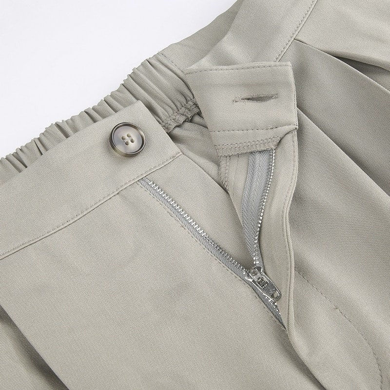 Thumbnail: Pleated Wide Leg Vintage Sweatpants Waist open