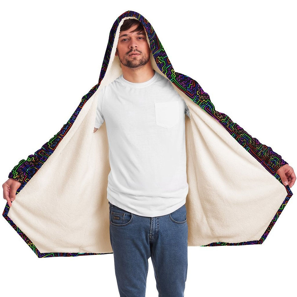 Thumbnail: Prismatic Overlay Micro Fleece Cloak