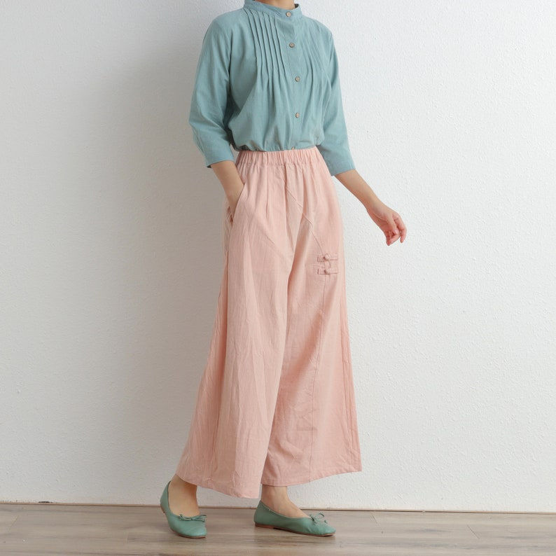 Thumbnail: Classical Elastic Waist Cotton Pants
