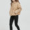 Thumbnail: Women Thick Warm PU Faux Leather Padded Coat model walking