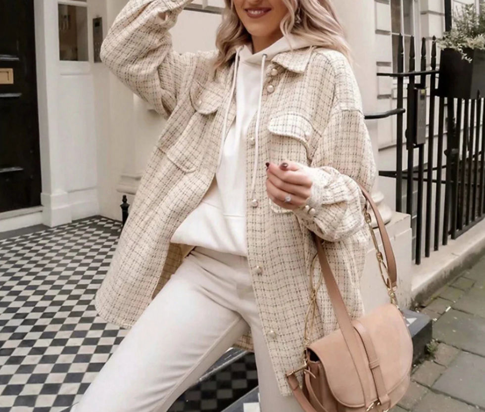 Women Vintage Oversize Plaid Long Shirts Model