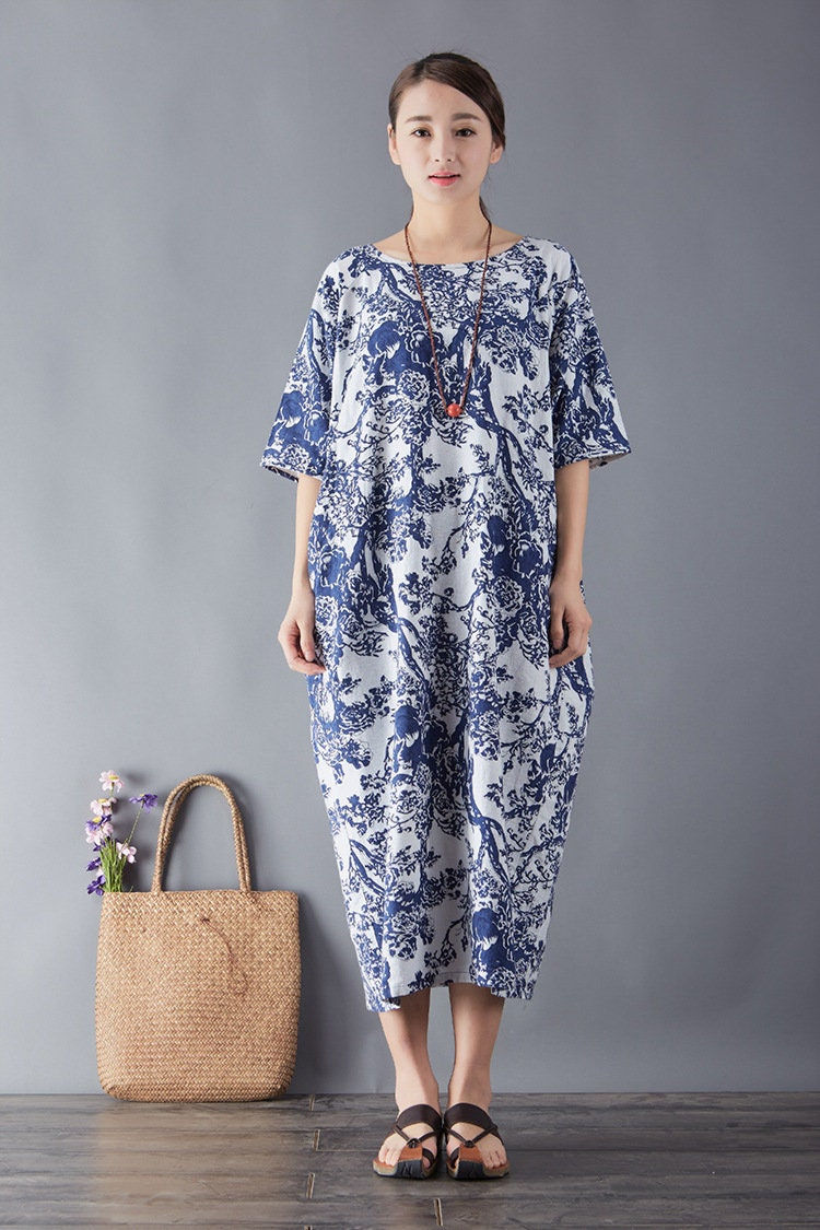 Thumbnail: Women Printed Cotton Dress