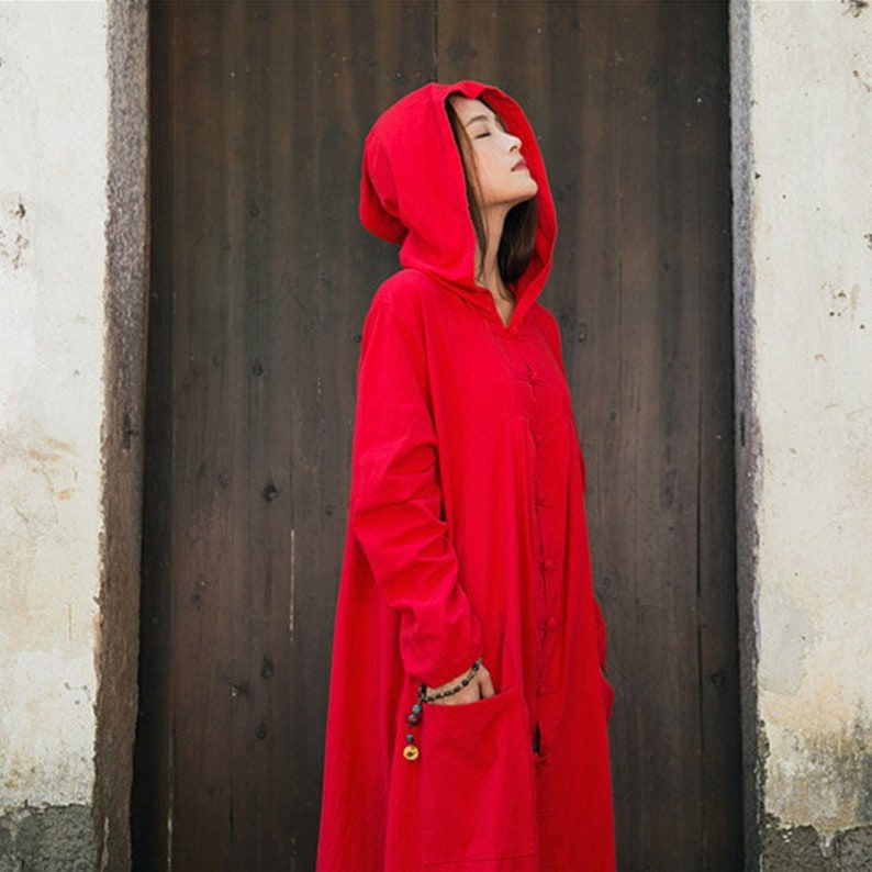 Thumbnail: Beautiful Women Cotton Hooded