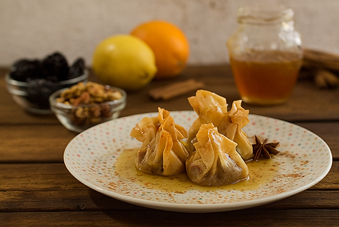 Μελωμένα Πουγκιά με Αποξηραμένα Φρούτα και Ξηρούς Καρπούς