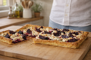 Τάρτα Παντζάρι με Κατσικίσιο Τυρί