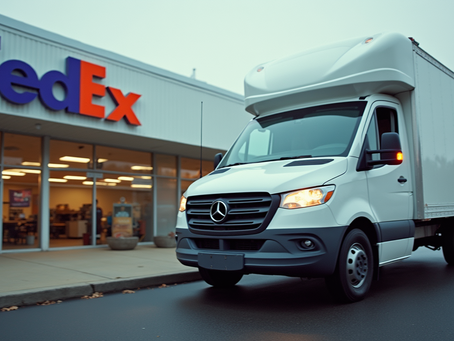 FedEx truck making a delivery