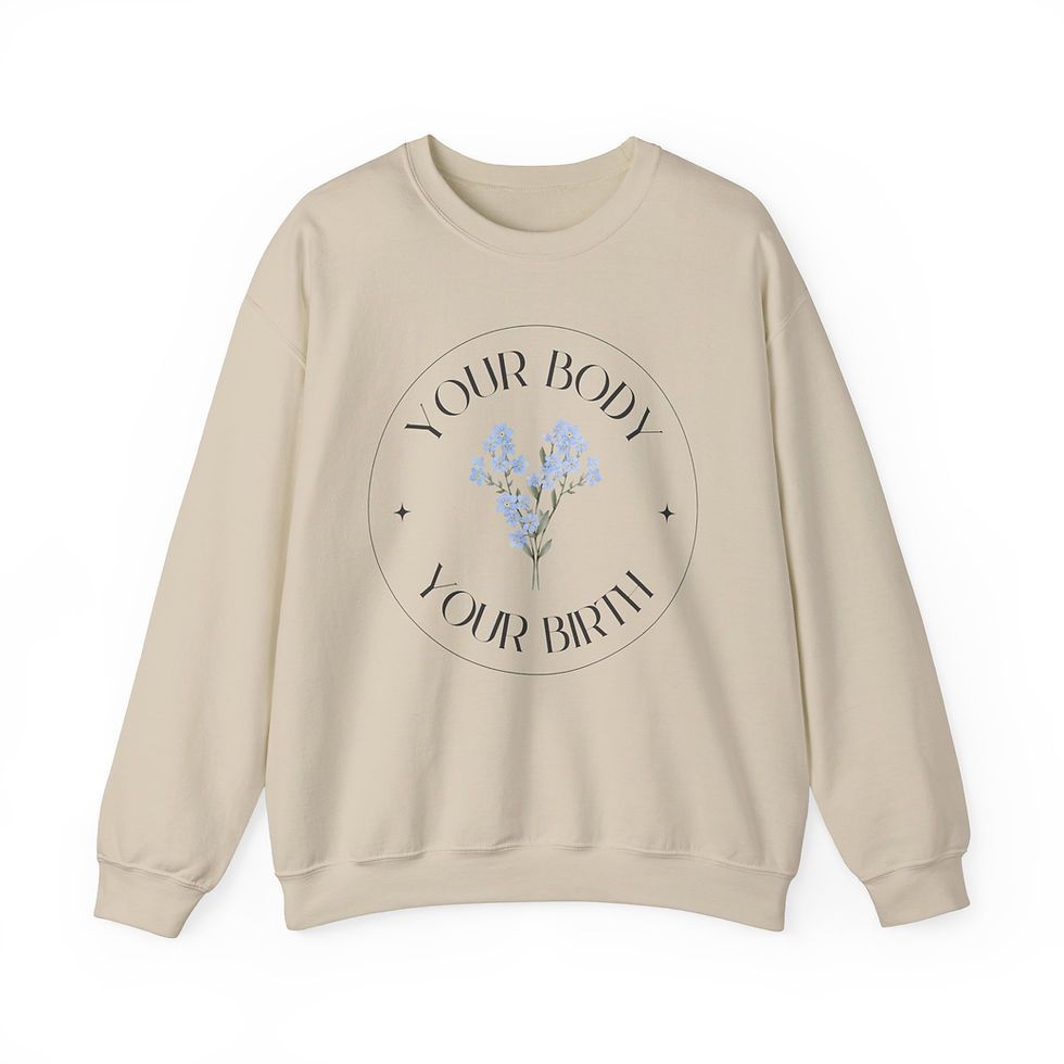 Thumbnail: 'Your Body Your Birth' - Unisex Crewneck Sweatshirt