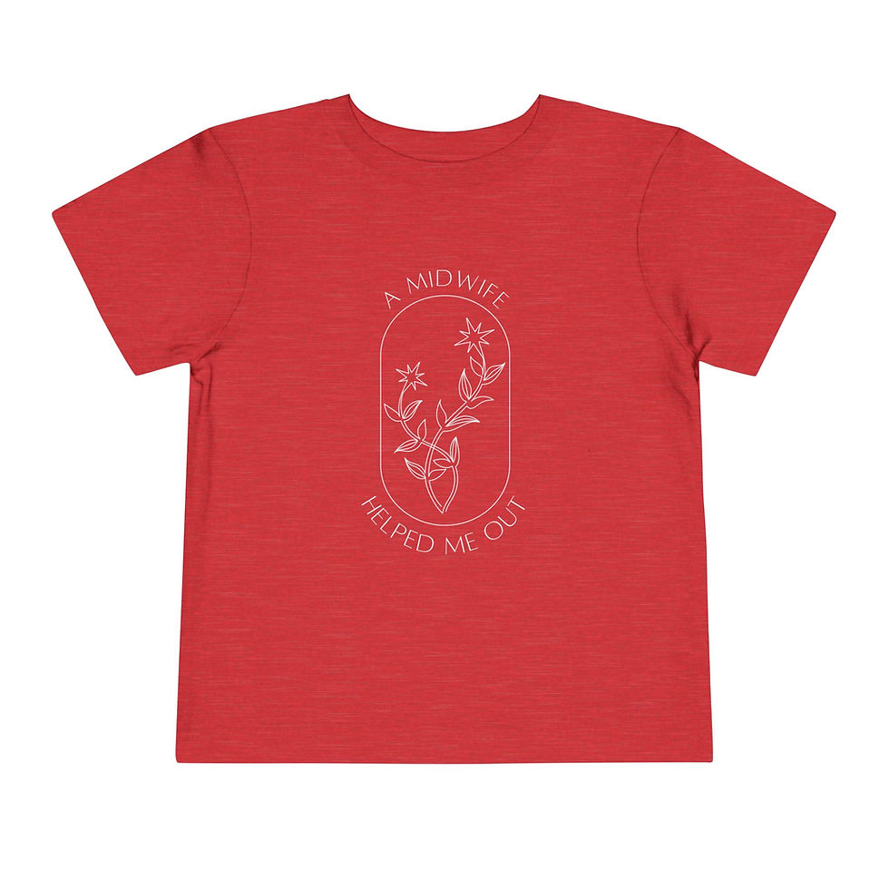 Thumbnail: Toddler Short Sleeve Tee - "A Midwife Helped Me Out" Shirt