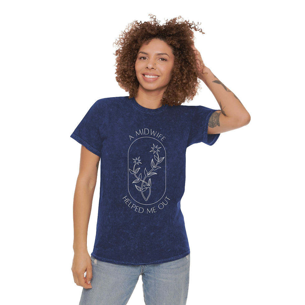 Thumbnail: A Midwife Helped Me Out Mineral Wash Unisex T-Shirt