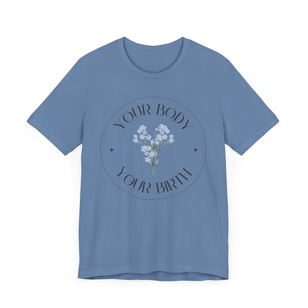 Thumbnail: 'Your Body, Your Birth' Design Unisex Jersey Tee