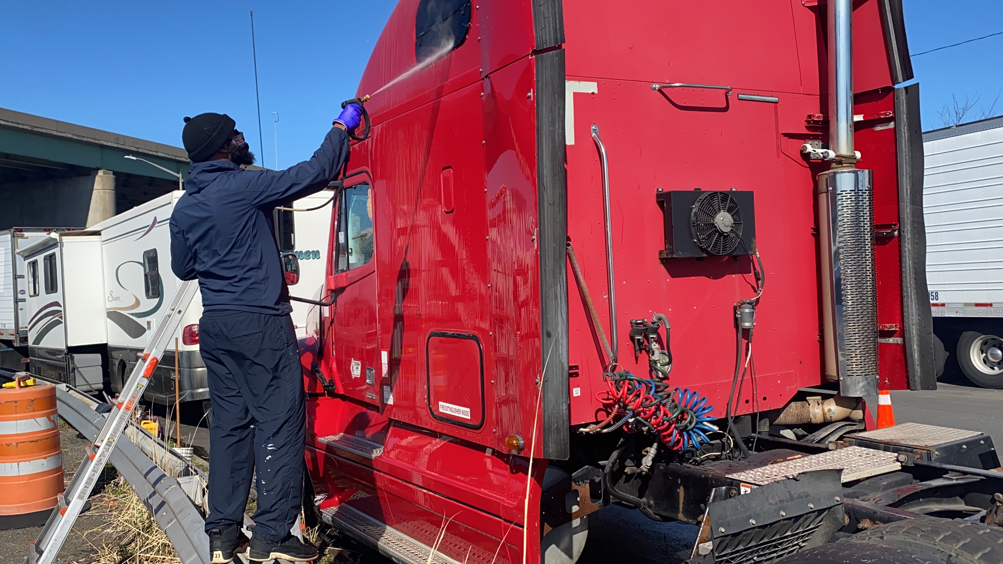 Semi-truck detail