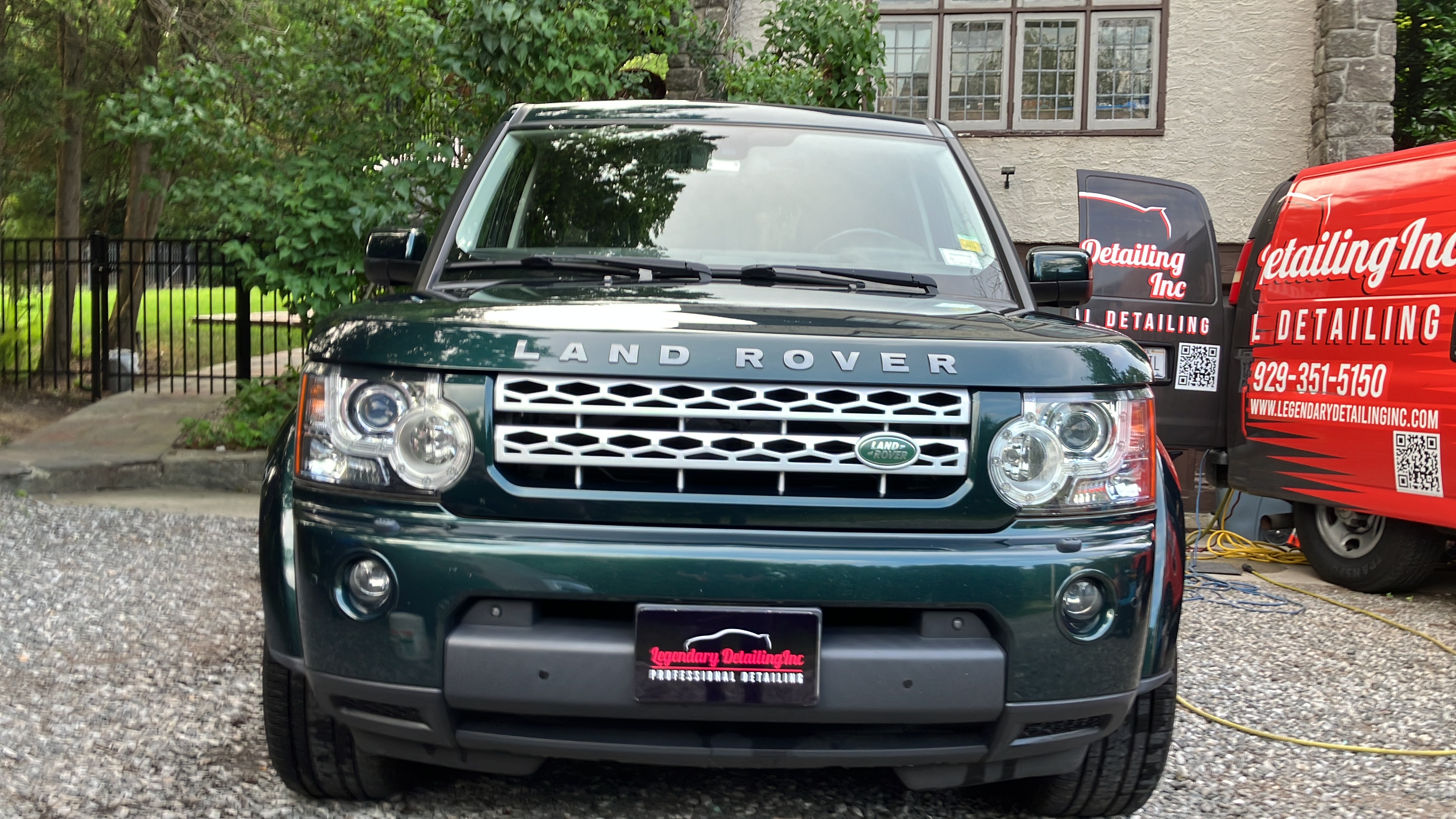 Land Rover mobile detail in progress