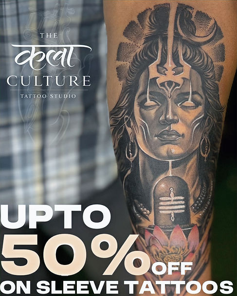 upto 50% off on Sleeve tattoos at the kala culture tattoo studiol vadodara