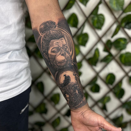 sleeve tattoo vadodara , realism portrait tattoo vadodara