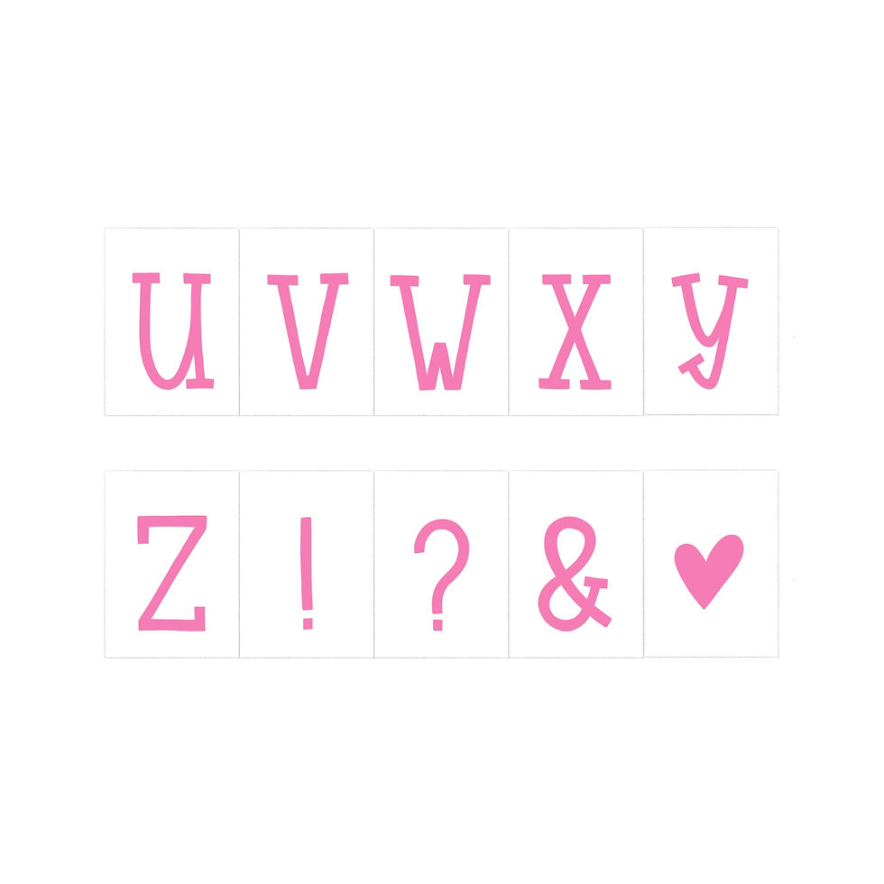 Thumbnail: letters in roze