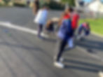 Students setting up an soccer goal