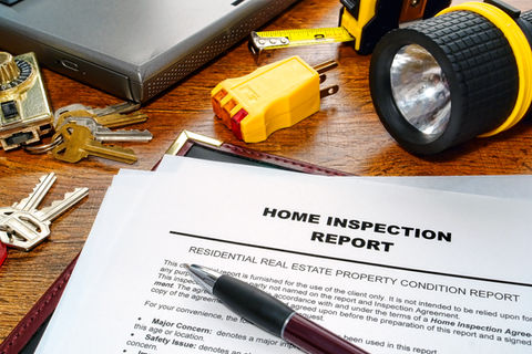 Real estate home inspection report of resale residential property condition with professio